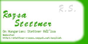 rozsa stettner business card